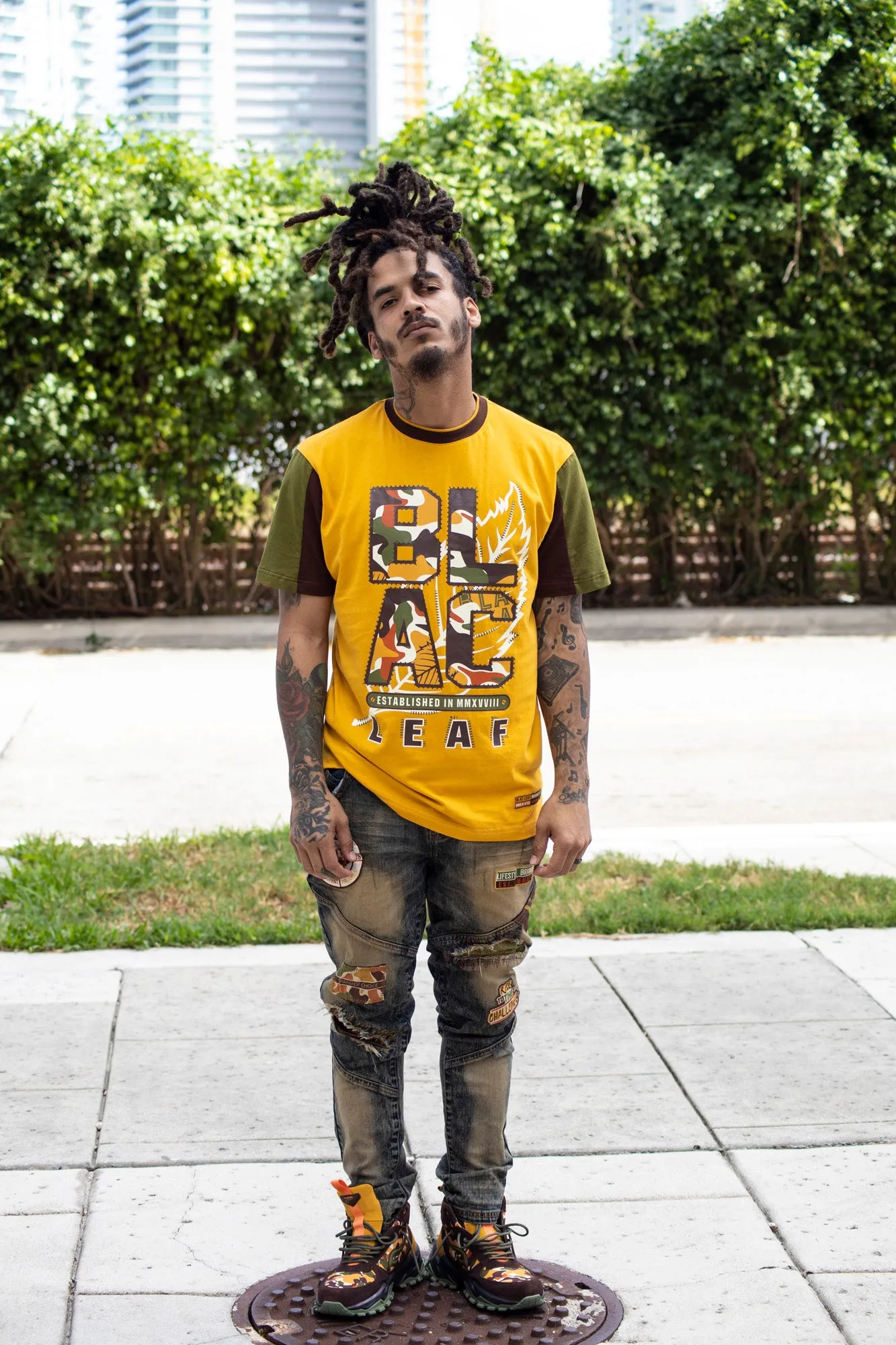 BLAC LEAF CAMO ESTABLISHED SHIRT B&T