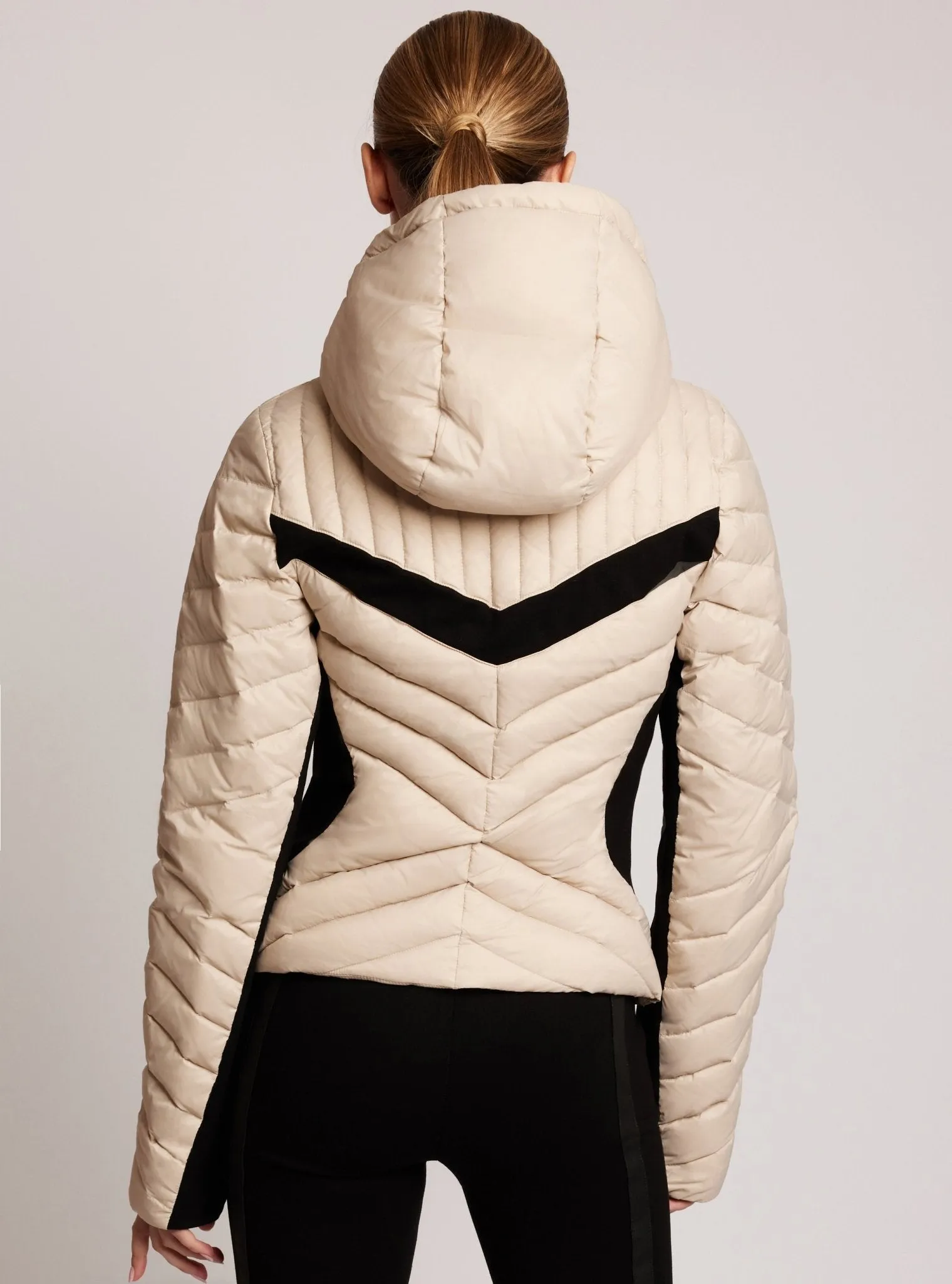 Chevron Stripe Down Filled Puffer Jacket - FINAL SALE