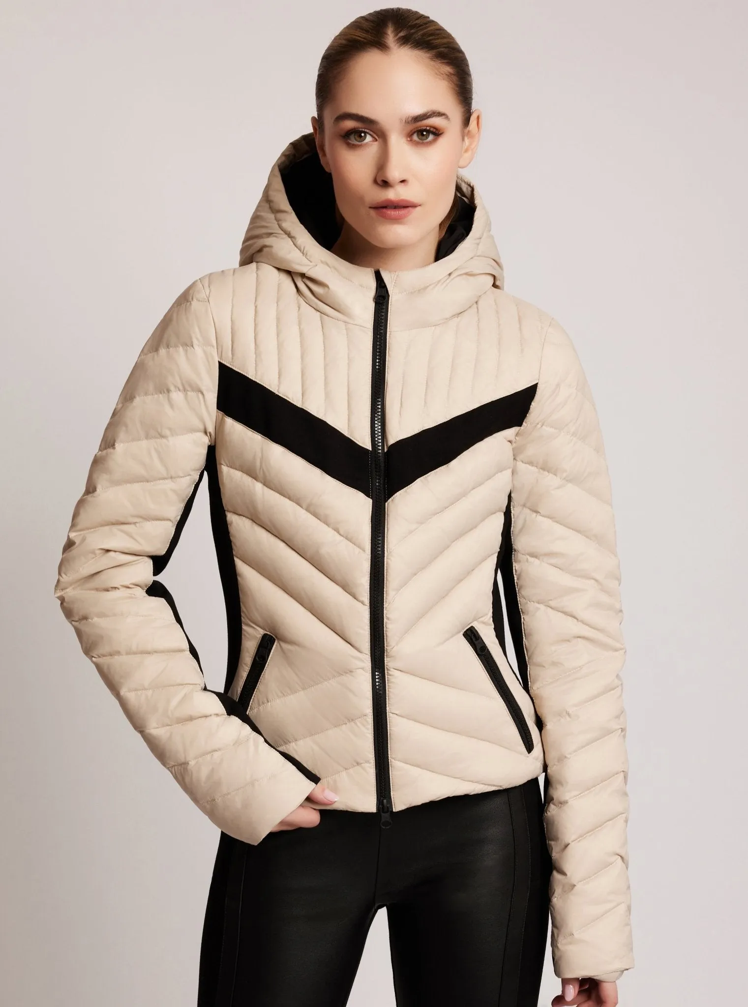 Chevron Stripe Down Filled Puffer Jacket - FINAL SALE