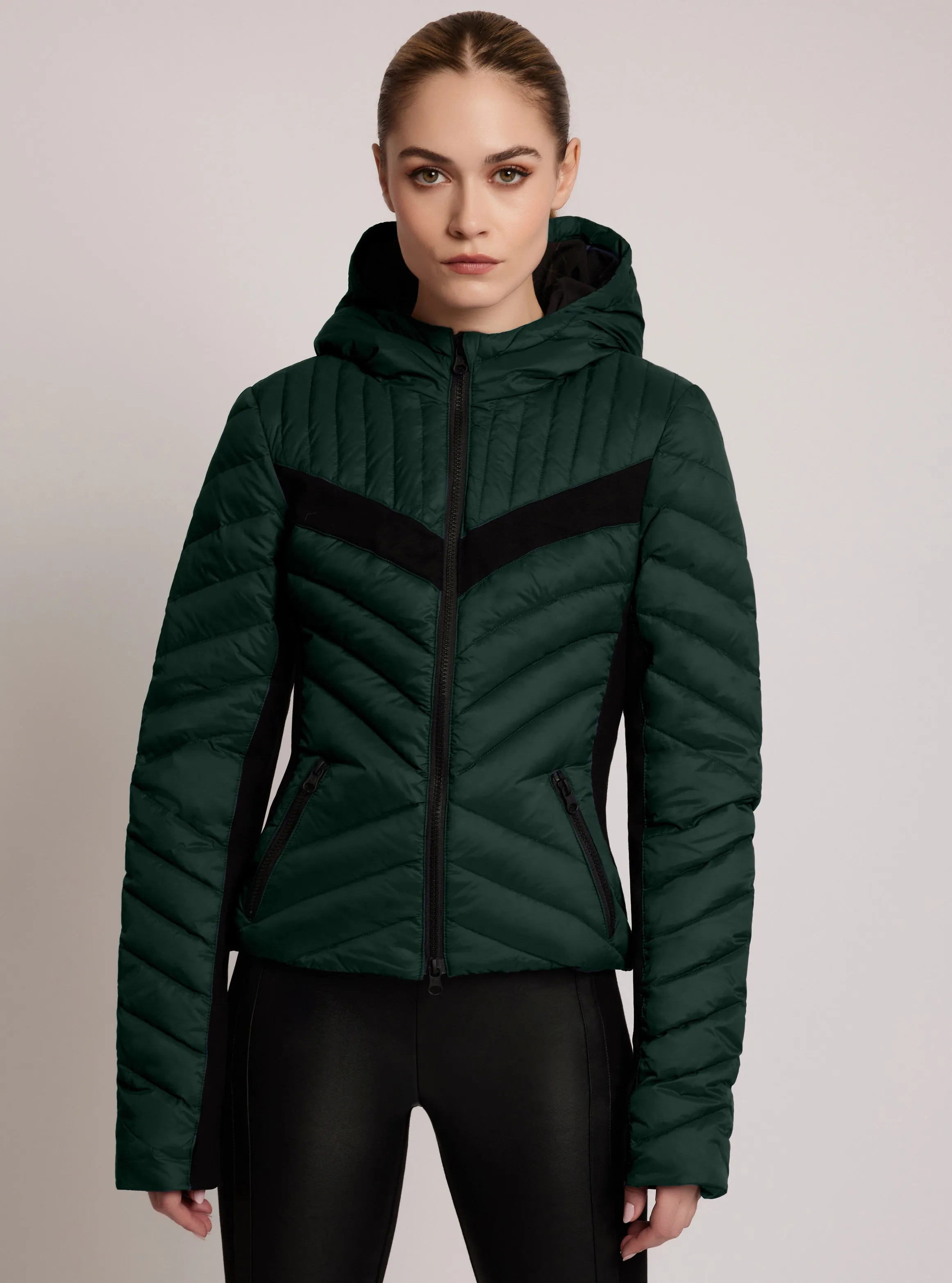 Chevron Stripe Down Filled Puffer Jacket - FINAL SALE