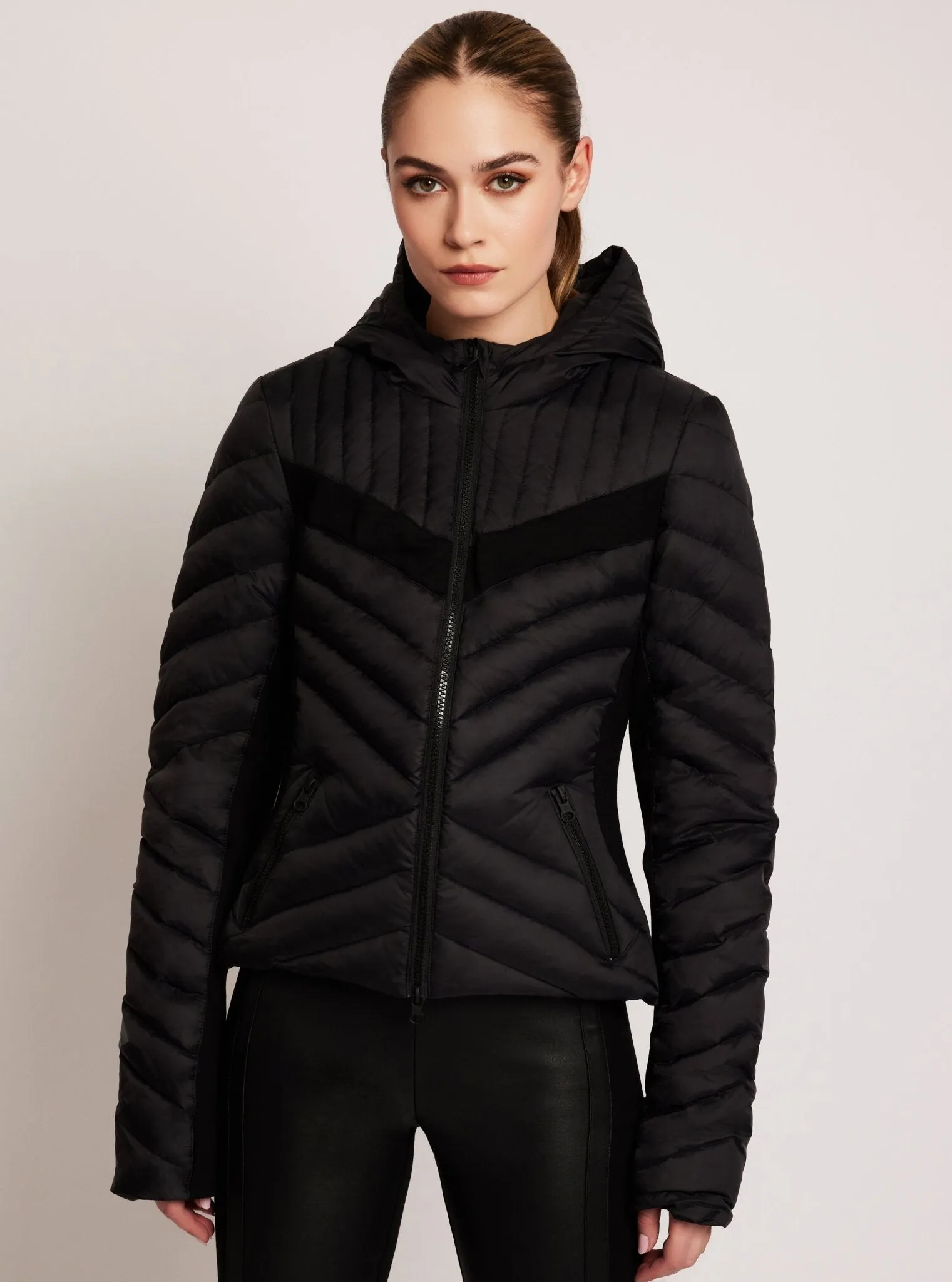 Chevron Stripe Down Filled Puffer Jacket - FINAL SALE