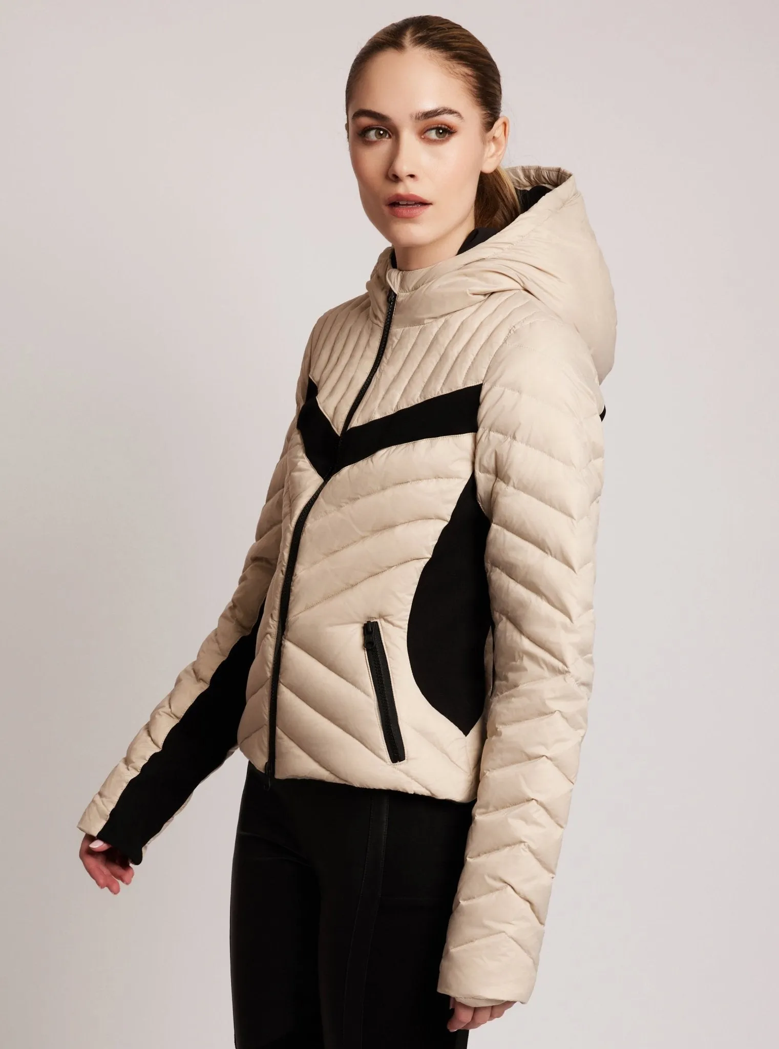 Chevron Stripe Down Filled Puffer Jacket - FINAL SALE