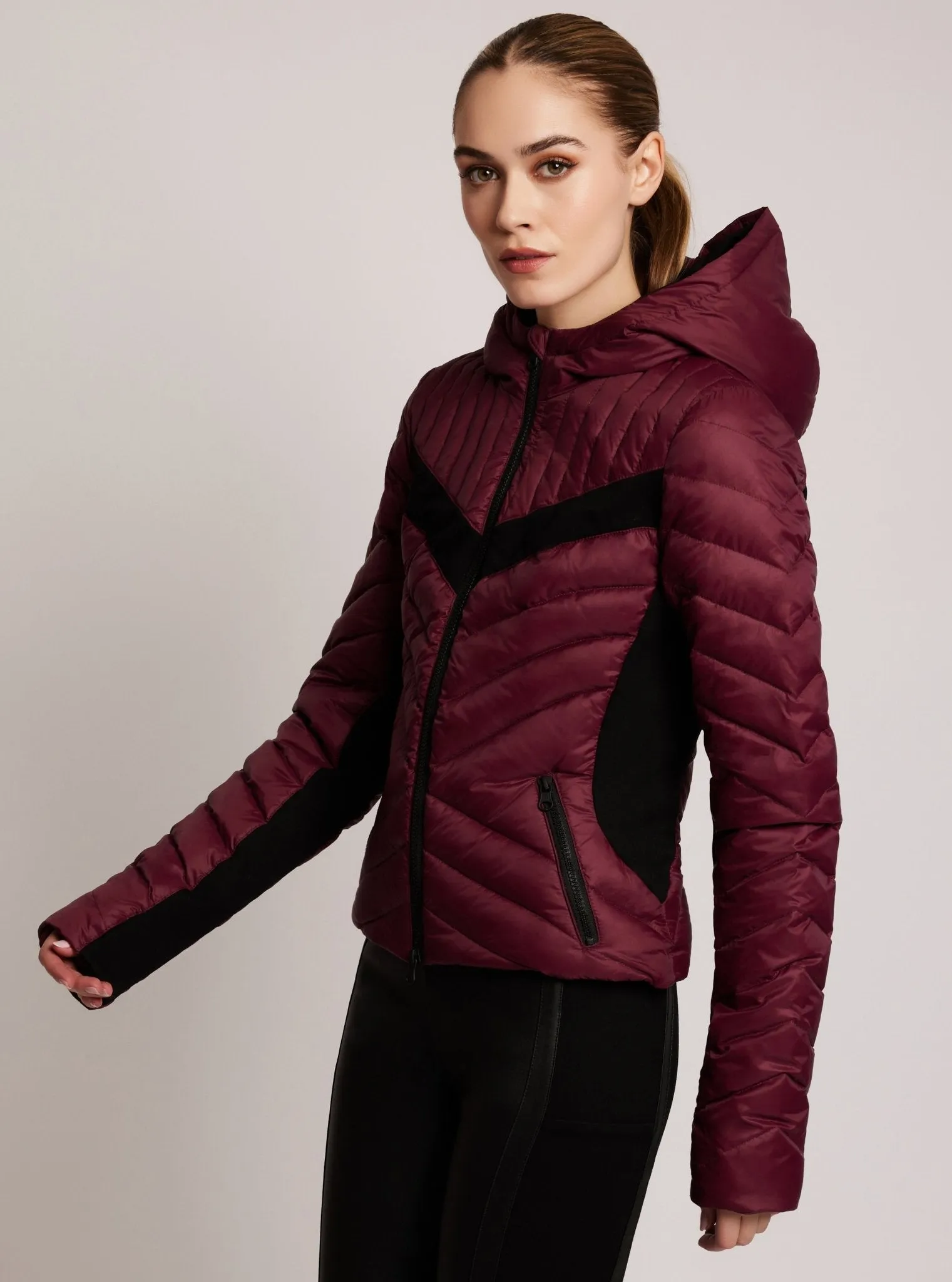 Chevron Stripe Down Filled Puffer Jacket - FINAL SALE
