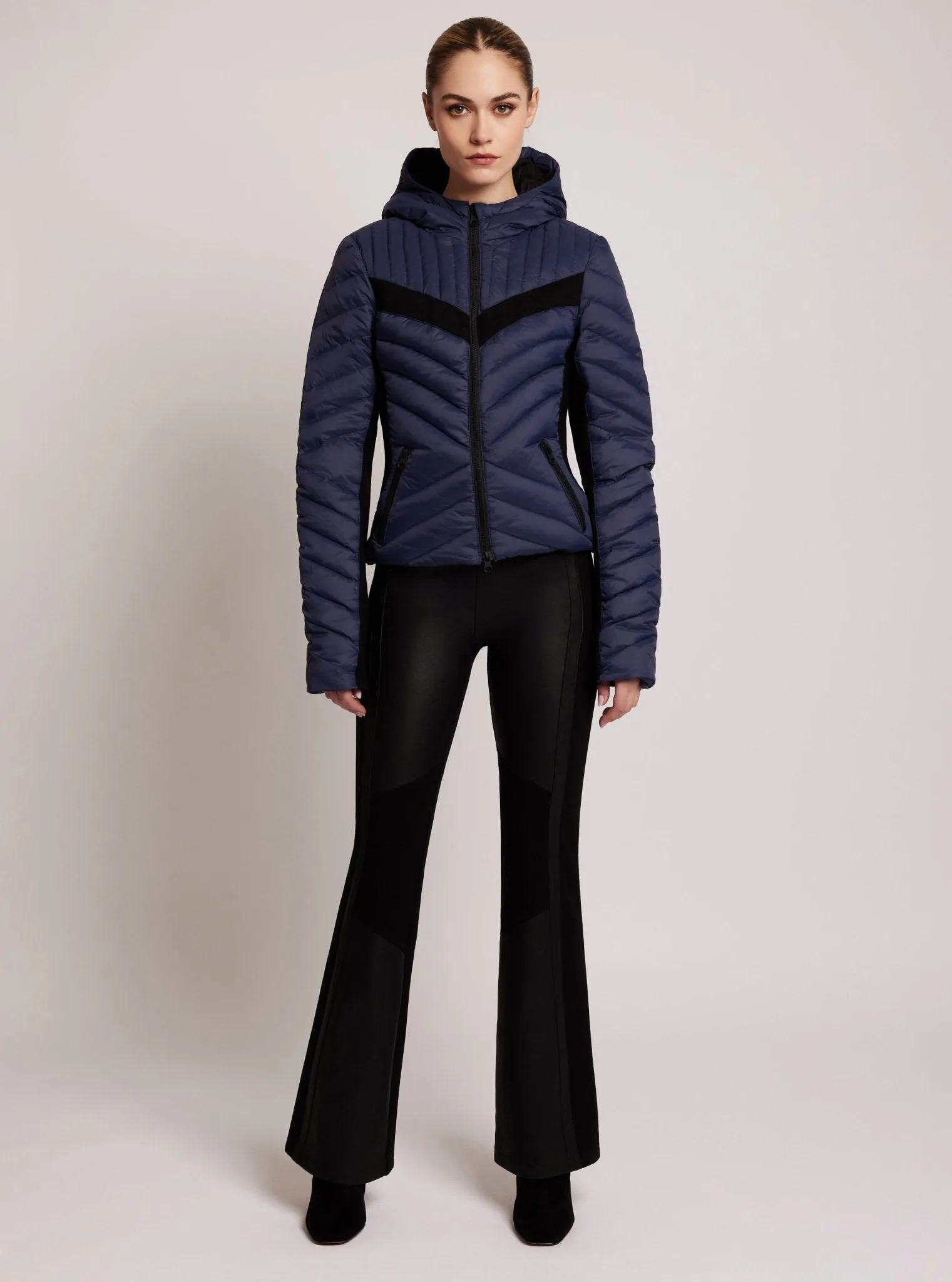 Chevron Stripe Down Filled Puffer Jacket - FINAL SALE