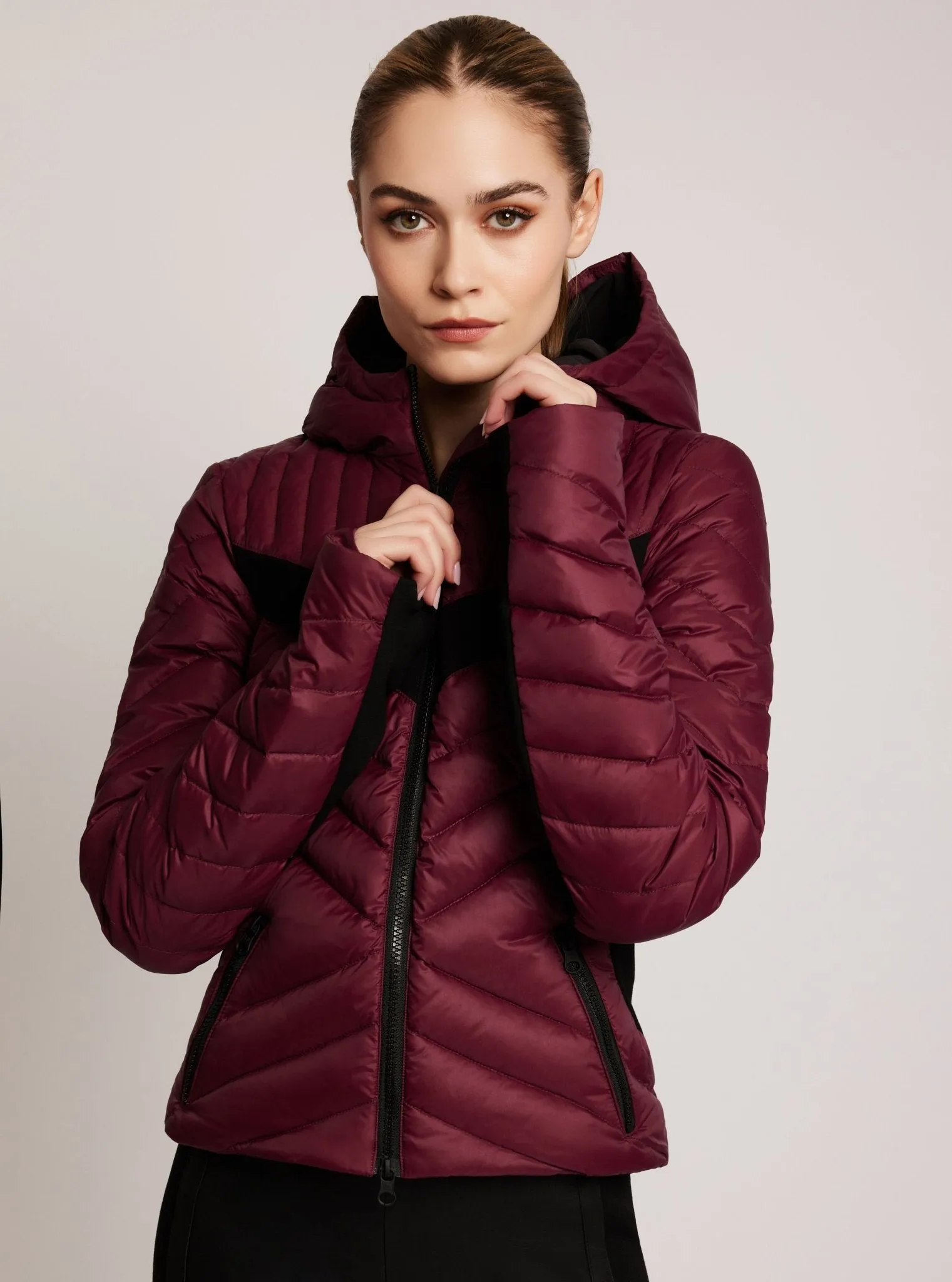 Chevron Stripe Down Filled Puffer Jacket - FINAL SALE
