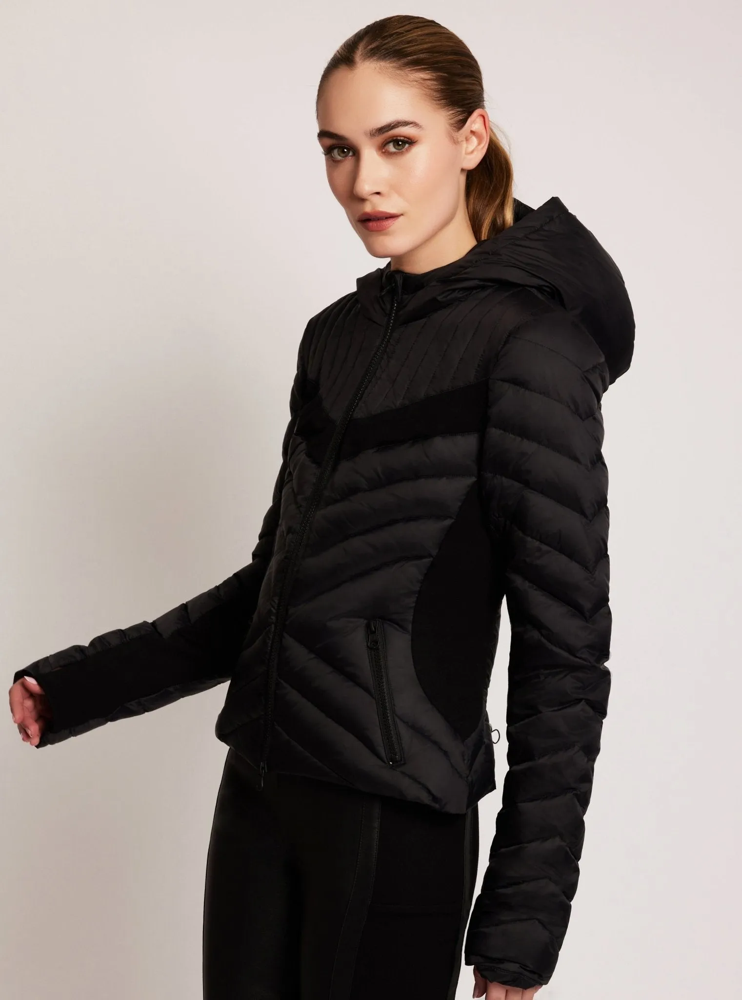 Chevron Stripe Down Filled Puffer Jacket - FINAL SALE