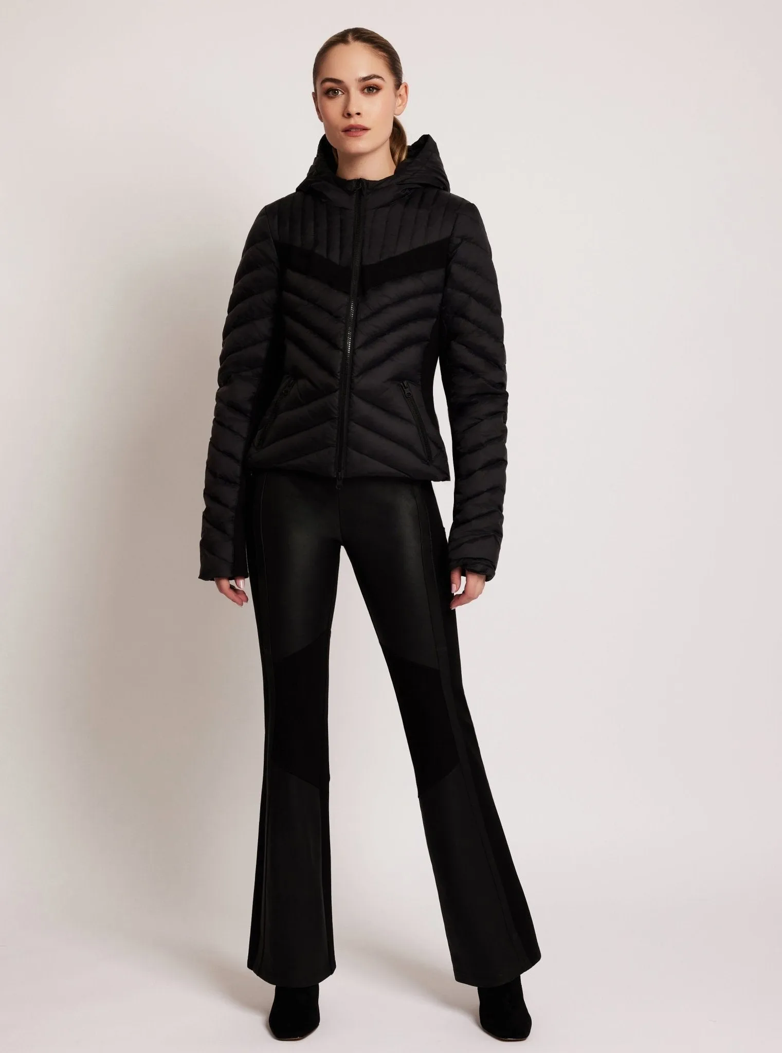 Chevron Stripe Down Filled Puffer Jacket - FINAL SALE