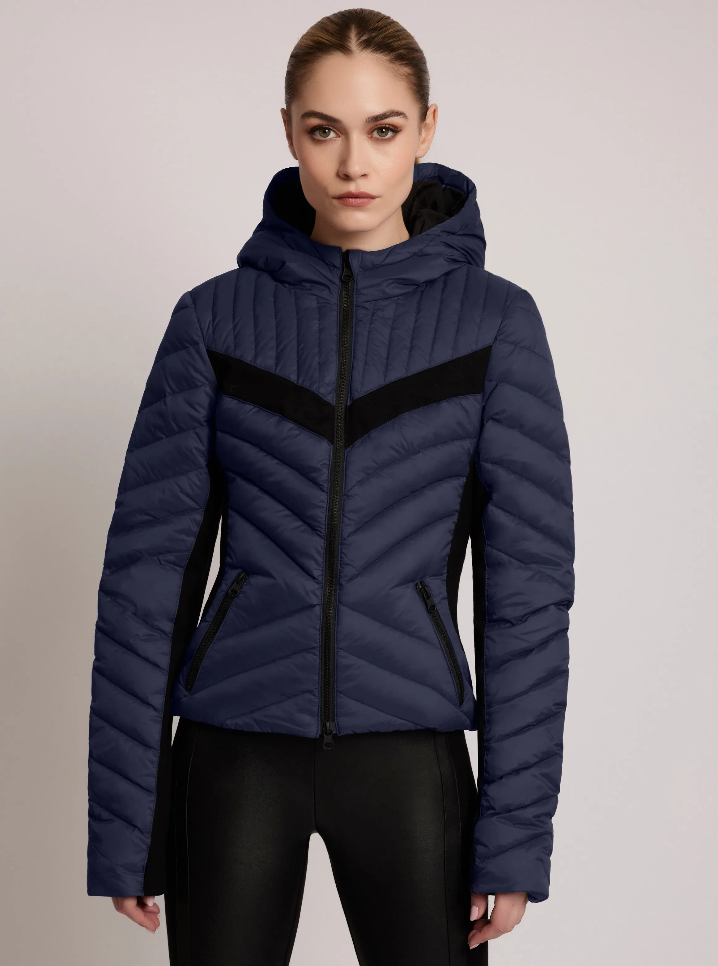 Chevron Stripe Down Filled Puffer Jacket - FINAL SALE