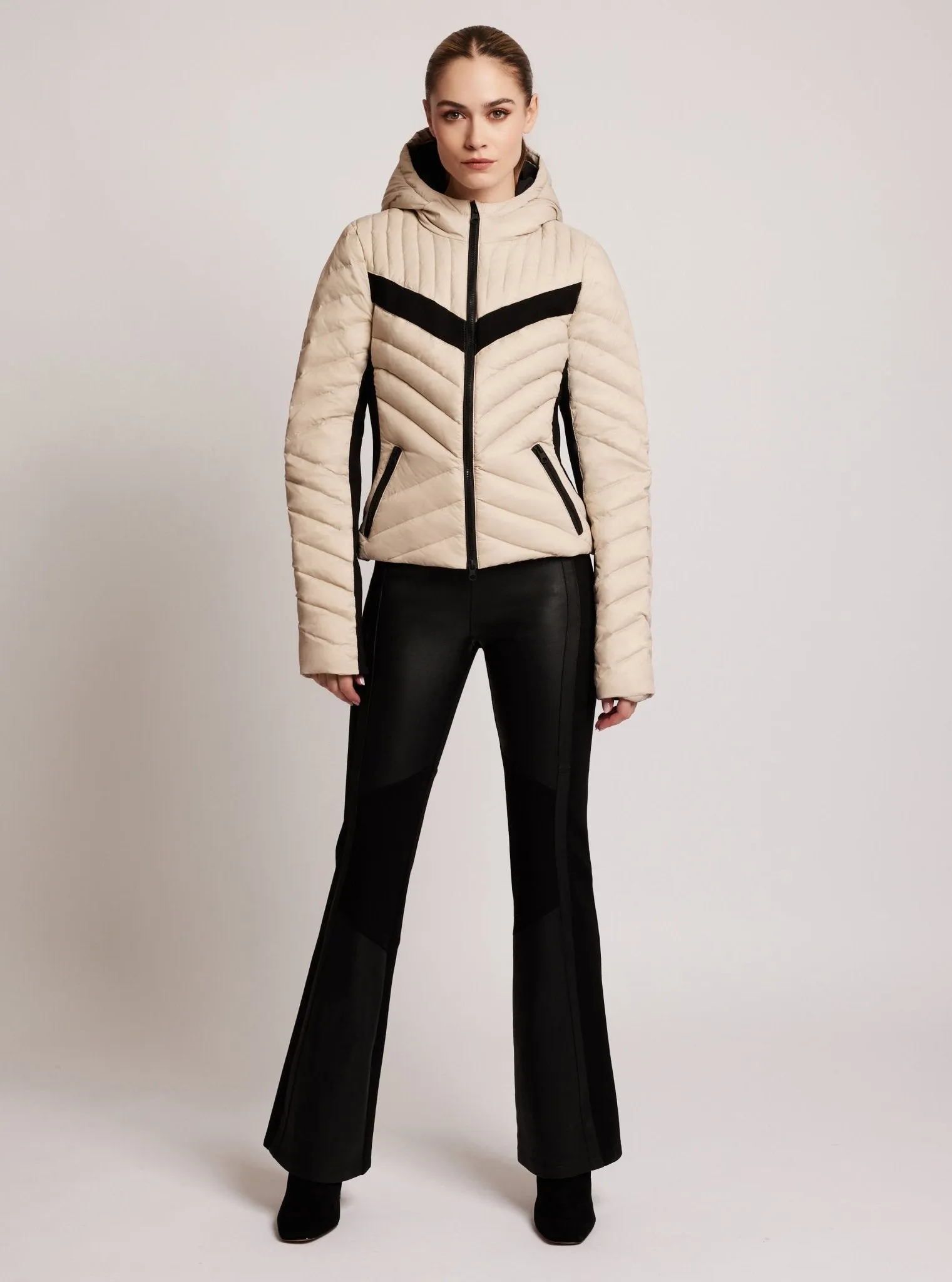 Chevron Stripe Down Filled Puffer Jacket - FINAL SALE