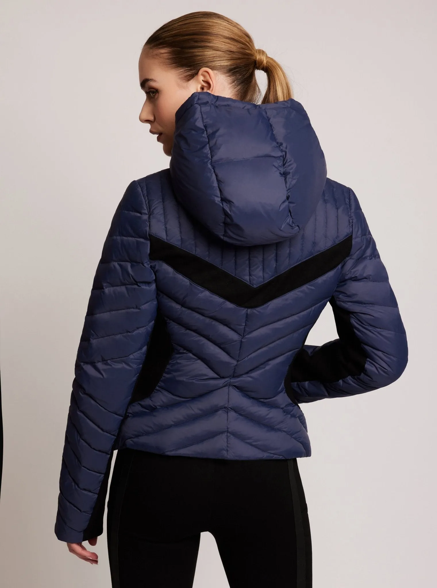 Chevron Stripe Down Filled Puffer Jacket - FINAL SALE