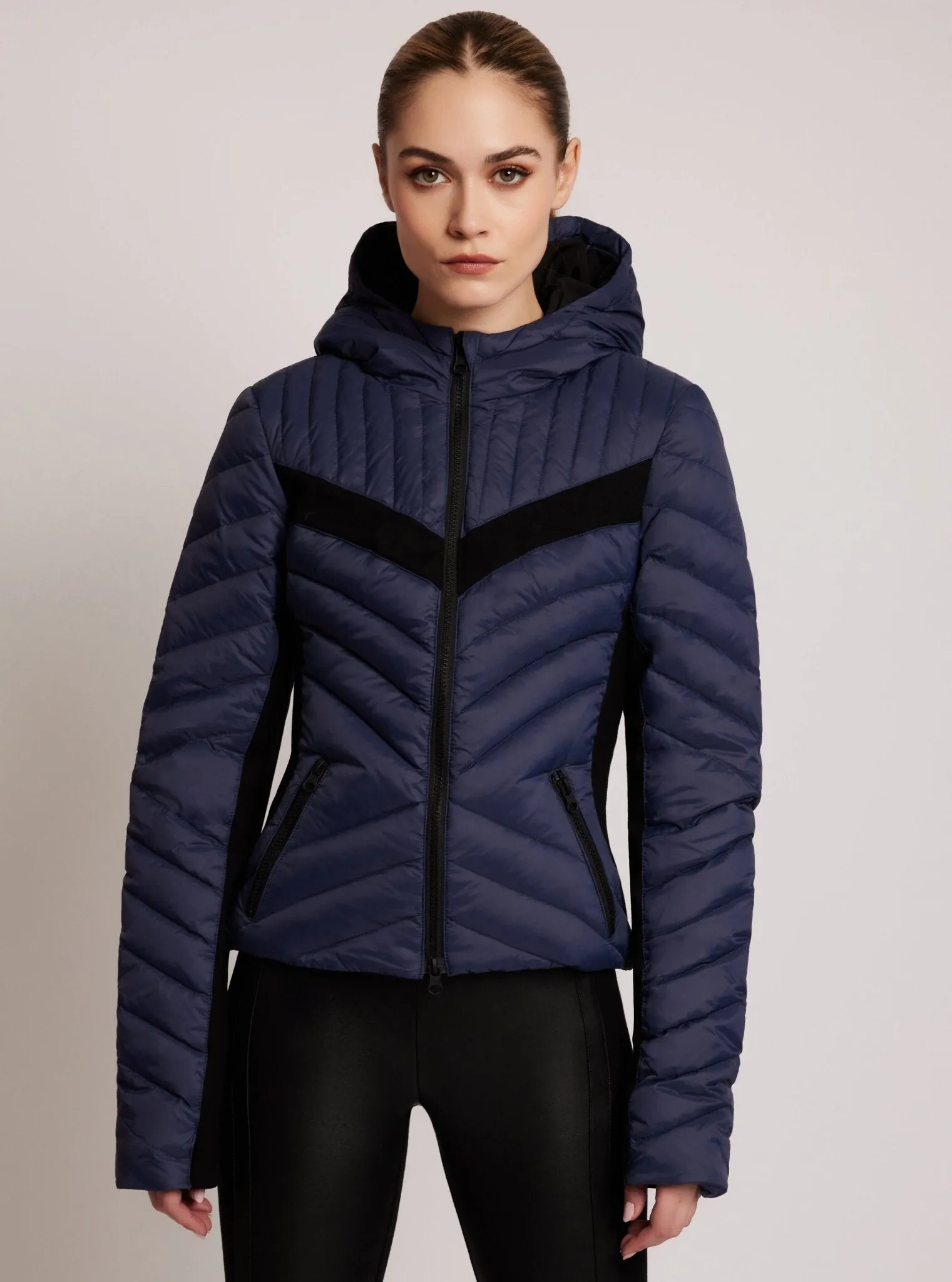 Chevron Stripe Down Filled Puffer Jacket - FINAL SALE
