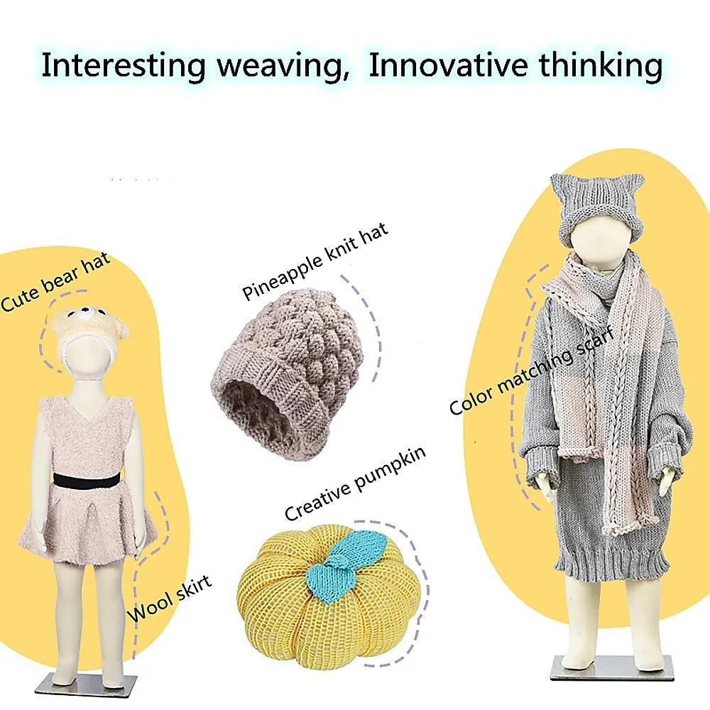 DIY Knitting Machine Smart Weaving Knit Rotating Kids Toy for Scarf, Sock, Hat Gift
