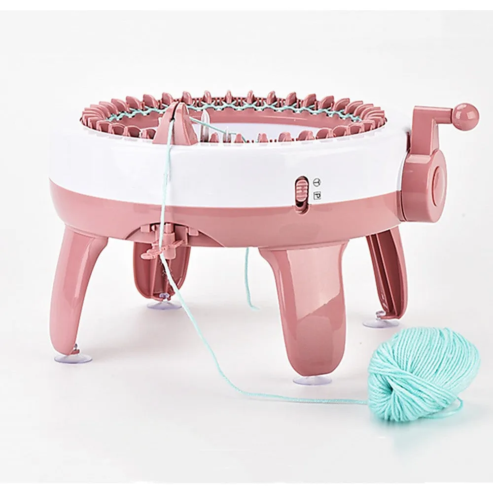 DIY Knitting Machine Smart Weaving Knit Rotating Kids Toy for Scarf, Sock, Hat Gift
