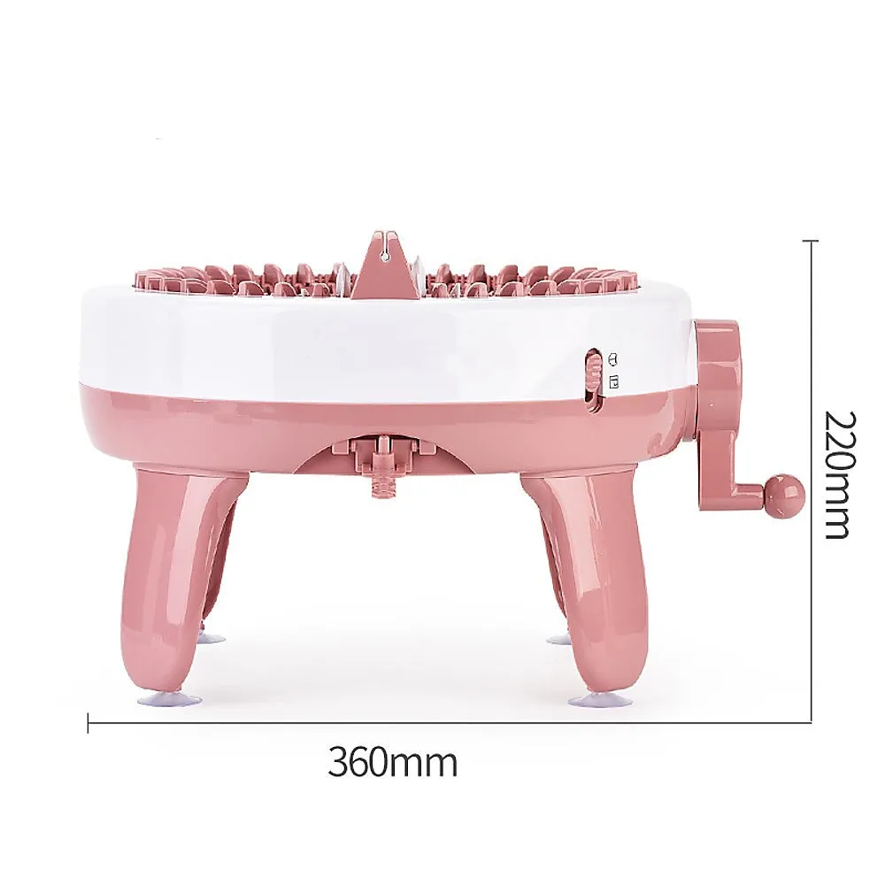 DIY Knitting Machine Smart Weaving Knit Rotating Kids Toy for Scarf, Sock, Hat Gift