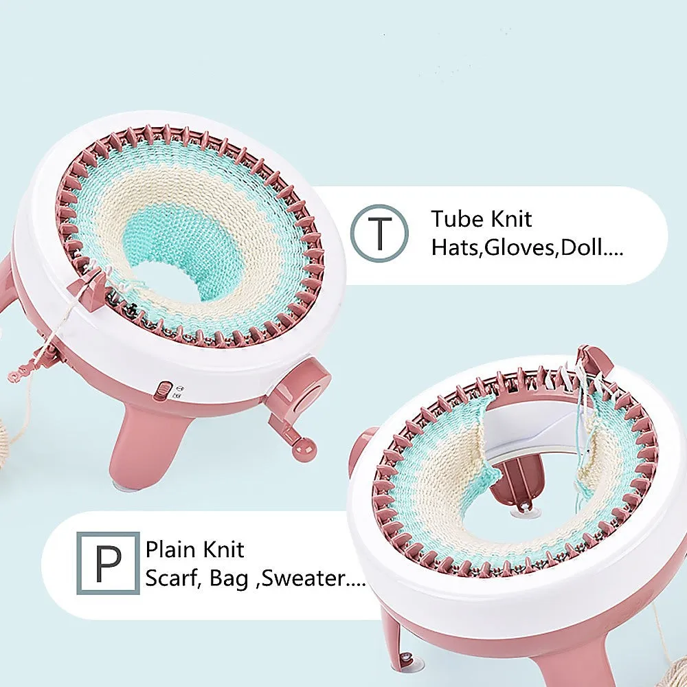DIY Knitting Machine Smart Weaving Knit Rotating Kids Toy for Scarf, Sock, Hat Gift