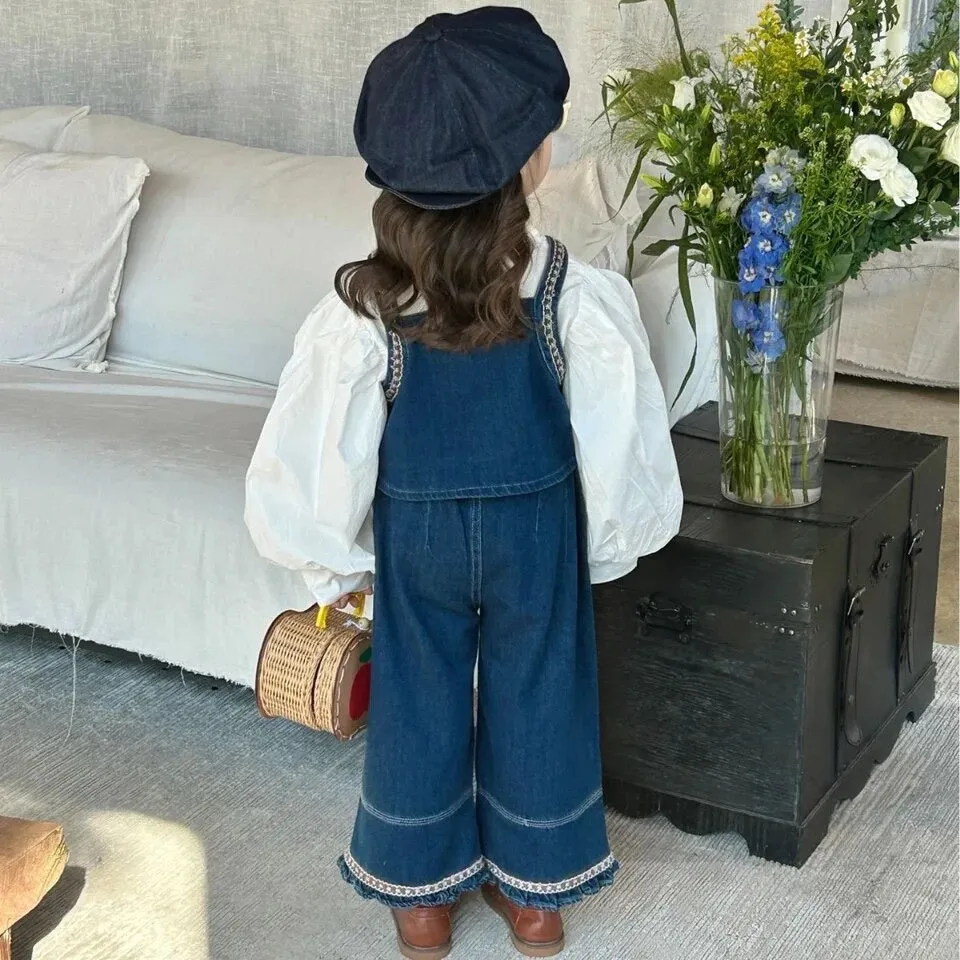 Girls Camisole Jacket With Shirt And Jeans 3 Pcs Set