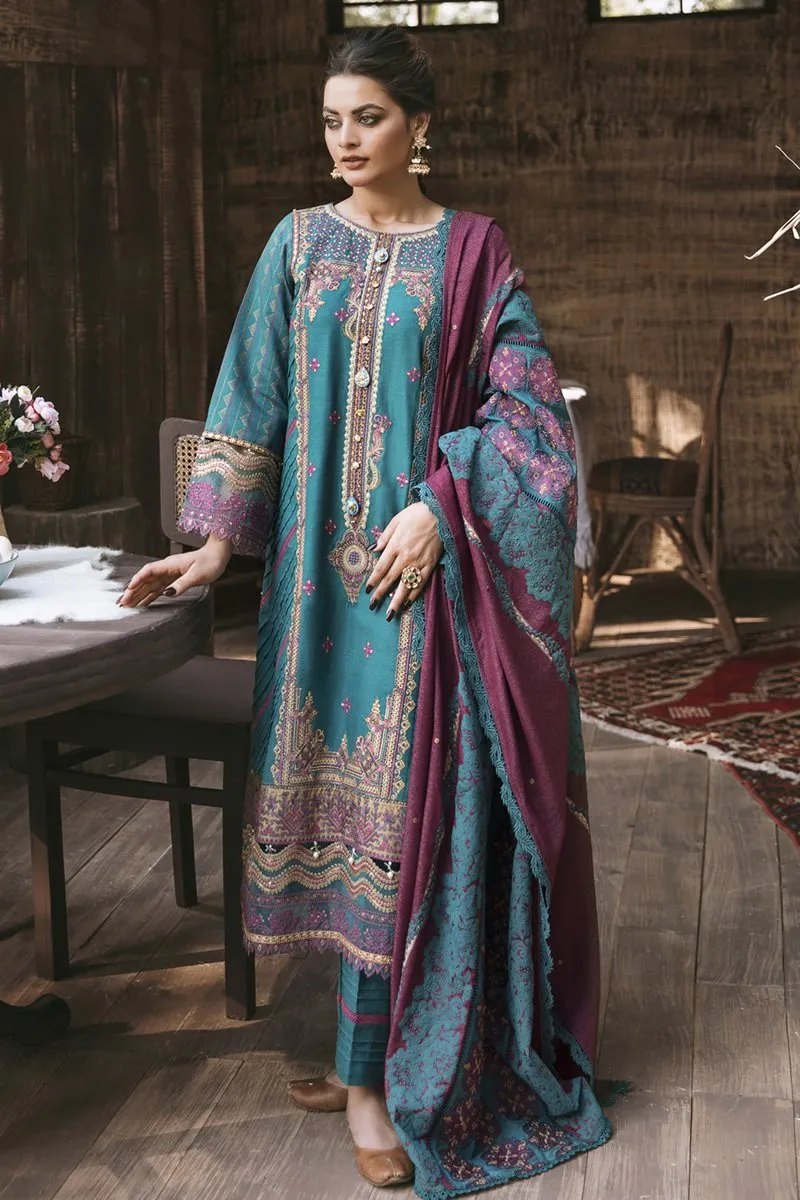 Qalamkar Embroidered Winter Collection with Shawl – KK-01