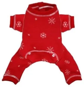 Snowflake Long John Pet Pajama